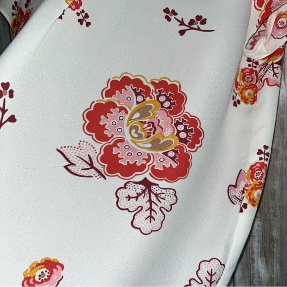 Loft White Sheer Floral Blouse - Picture 3 of 5